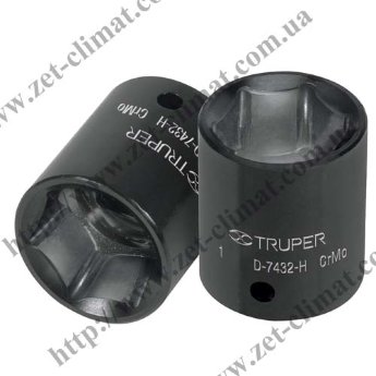 Головка торцевая Truper 6-гранная ударная 1/2" Головка торцевая Truper 6-гранная ударная 1/2"