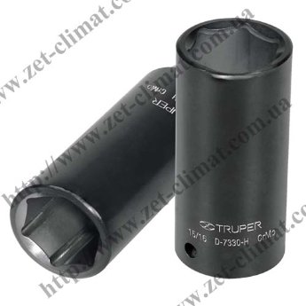 Головка торцевая Truper 6-гранная удлиненная ударная 1/2" Головка торцевая Truper 6-гранная удлиненная ударная посадочный квадрат 1/2"