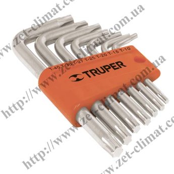 Набор ключей TORX-7C Truper torx в пластиковой кассете 7шт. Набор ключей TORX-7C Truper torx в пластиковой кассете 7шт.