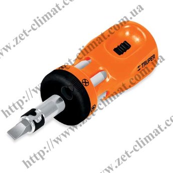 Отвертка-ручка Truper DTROM-12 mini 6 двойных бит Отвертка-ручка Truper DTROM-12 mini 6 двойных бит