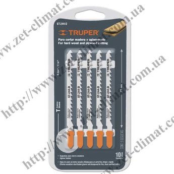 Полотно для эл. лобзика Truper ST-244-D Т-хвостовик дерево фигурный рез 6-TPI 5шт. Полотно для эл. лобзика Truper ST-244-D Т-хвостовик дерево фигурный рез 6-TPI 5шт.