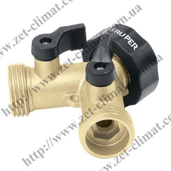 Двойник Truper Y латунь з кранами 3/4" 