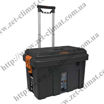 Кейс для инструментов Truper CHP-25R Rolling 640х380х460мм 7,3кг Кейс для инструментов на колесах: 640х380х460мм; вес 7,3кг; выдерживает нагрузку 170 кг.
