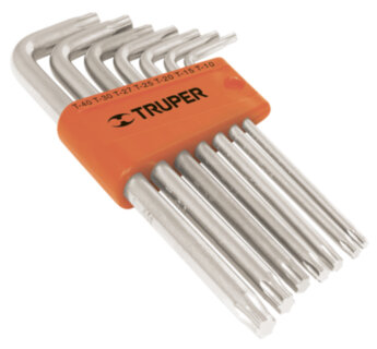 Набір ключів Torx подовжені у пластиковій кассеті, 7шт. 