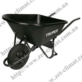 Тачка садовая Truper с усиленной пневматической шиной 16" (ND) и пластиковым корытом 120 литров. Тачка садовая Truper CAT-60PL с усиленной пневматической шиной 16" (ND) и пластиковым корытом 120 литров